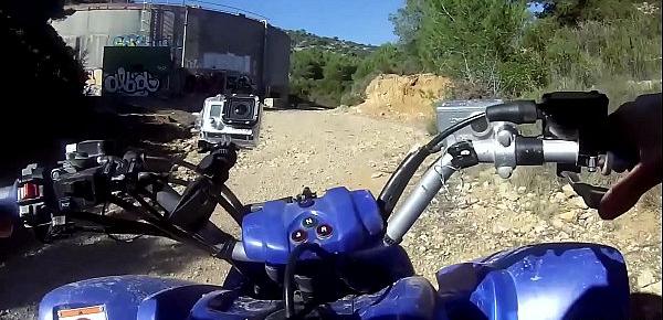  Busty Bitch Spreads Her Nice Legs And Gets Fucked Hard On That ATV